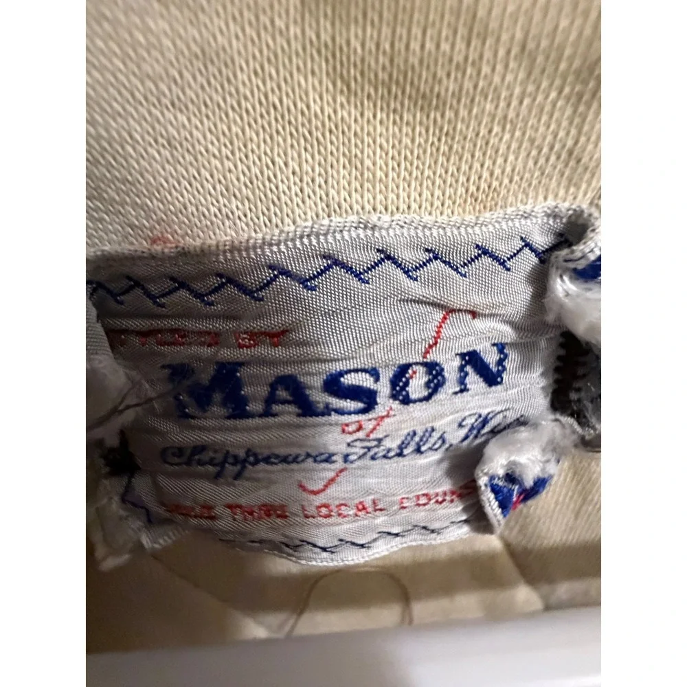 Mason Chippewa Falls Quilted Hunting Vest Brown Michigan Patches Kids‎ L VTG